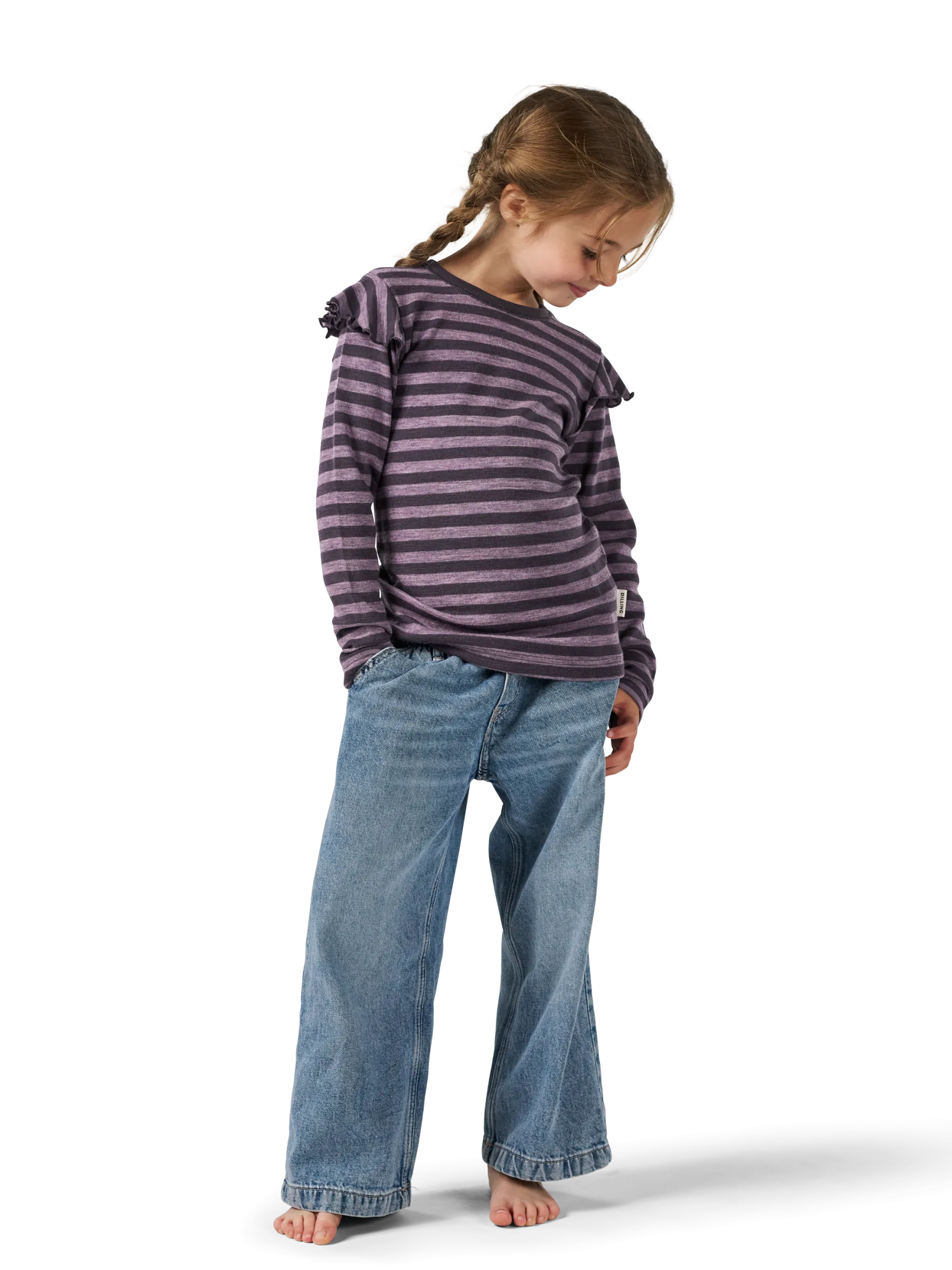 Bluse i merinould til børn