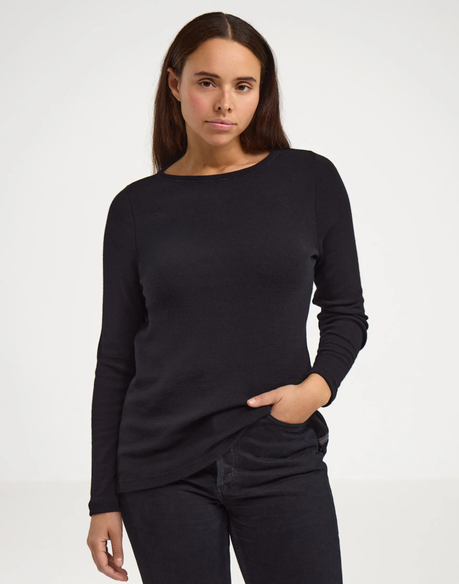 Bluse i merinould til kvinder