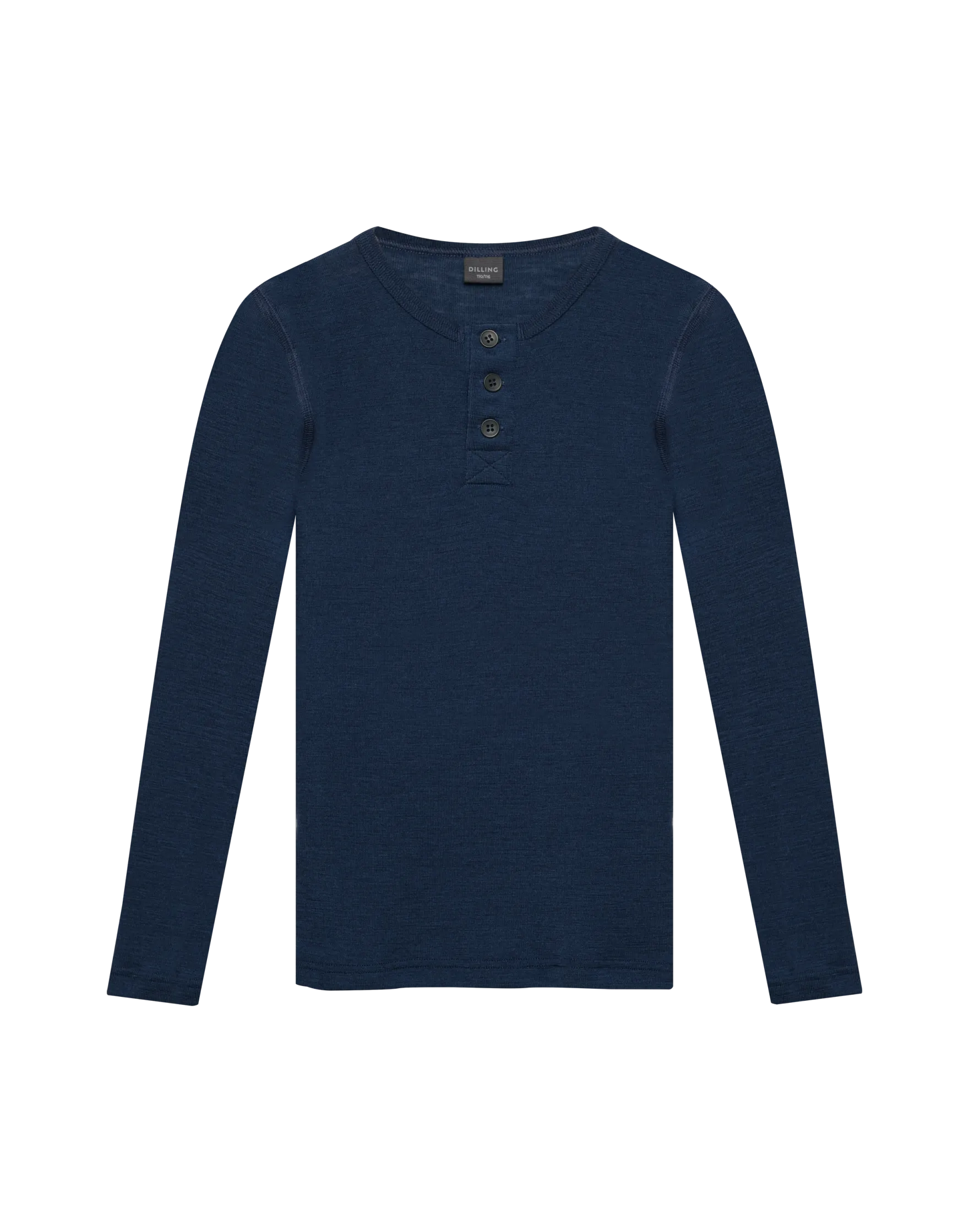 Bluse med knapper i merinould til børn