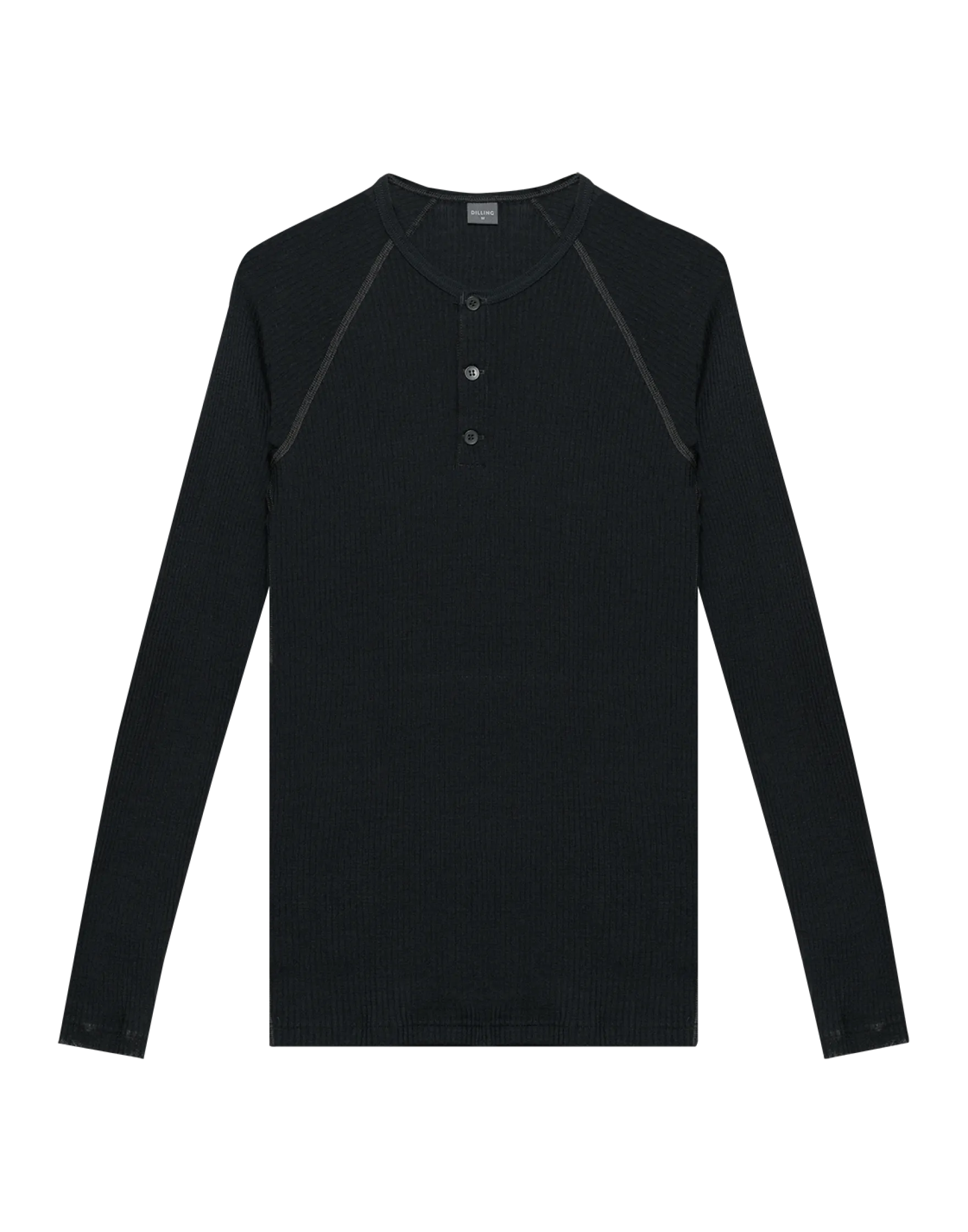 Bluse med knapper i merinould til mænd