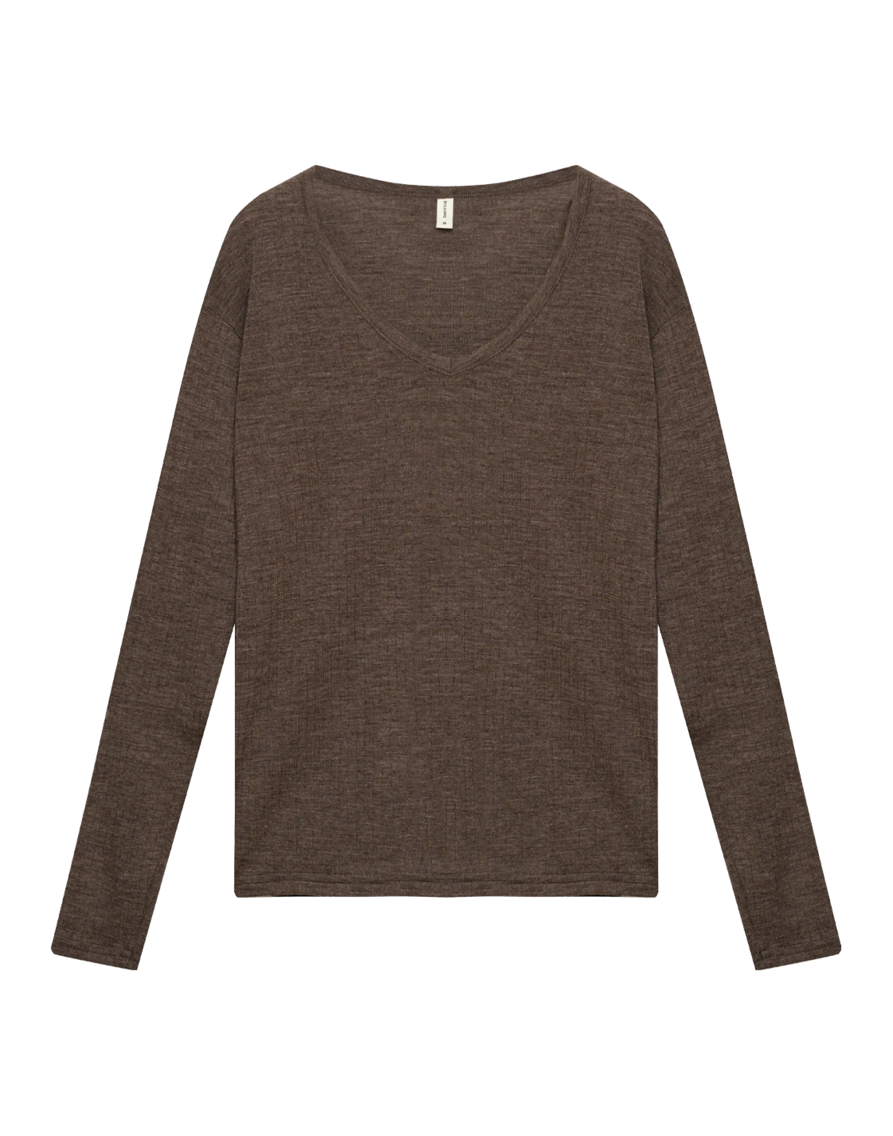 Bluse med V-hals i merinould til kvinder