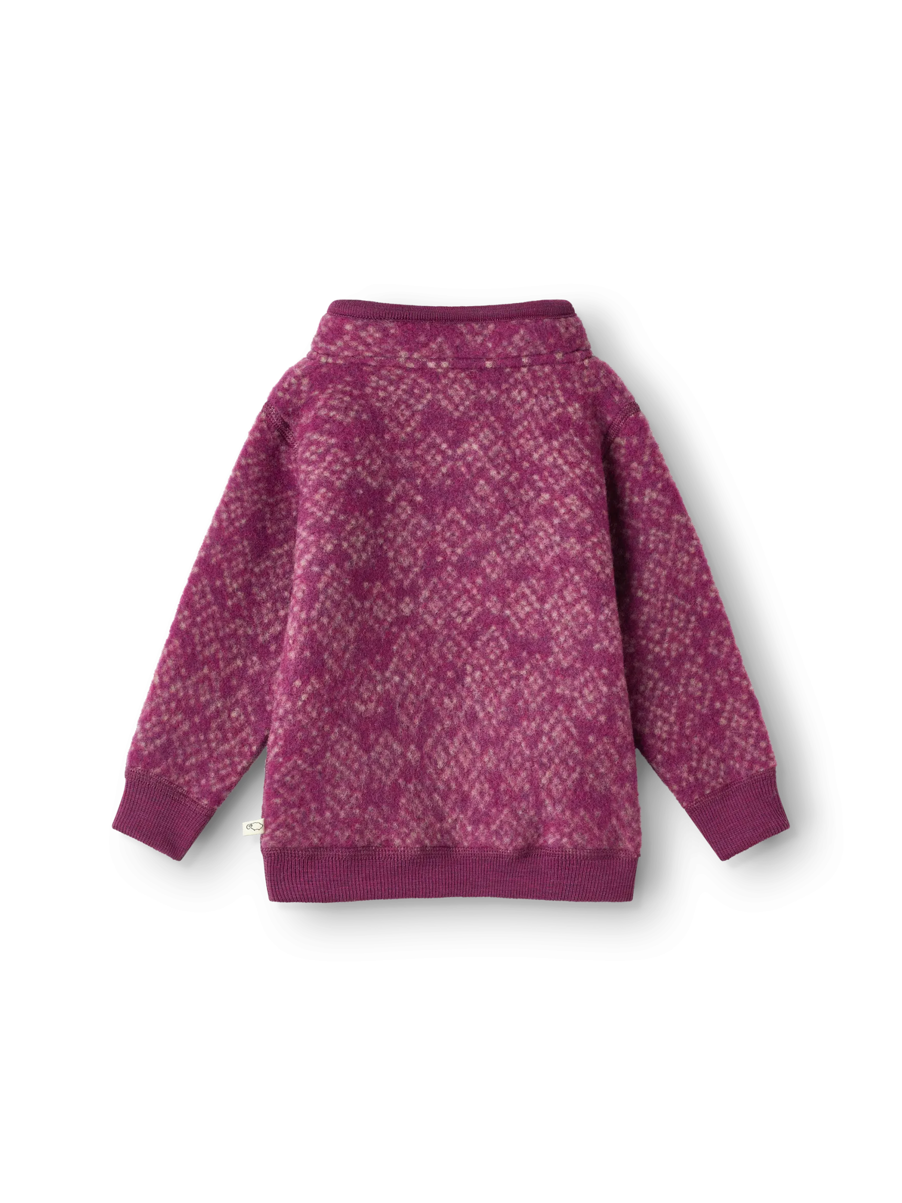 Half-zip jakke i merinouldfleece til baby