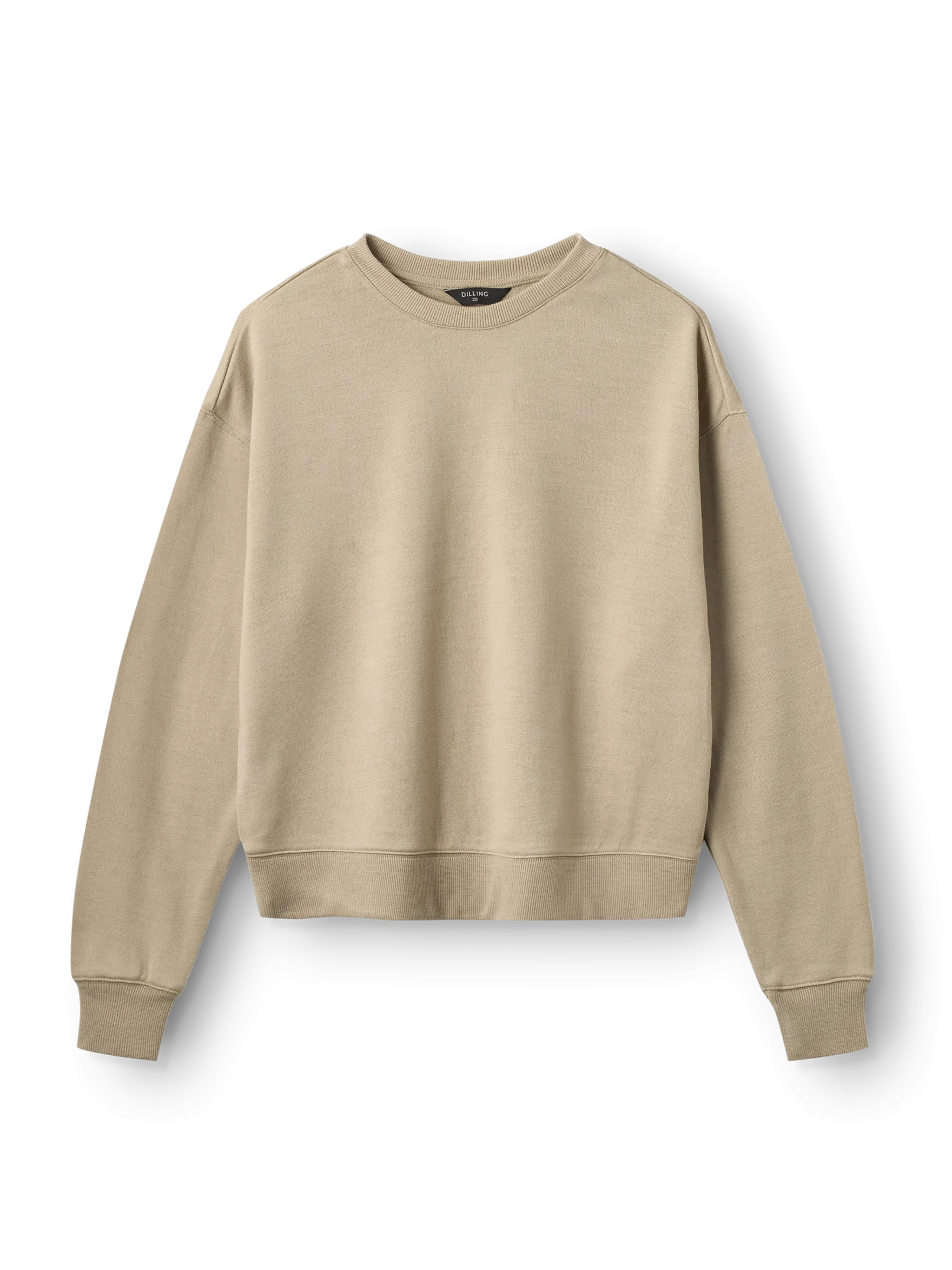 Kort sweatshirt i merinould til kvinder