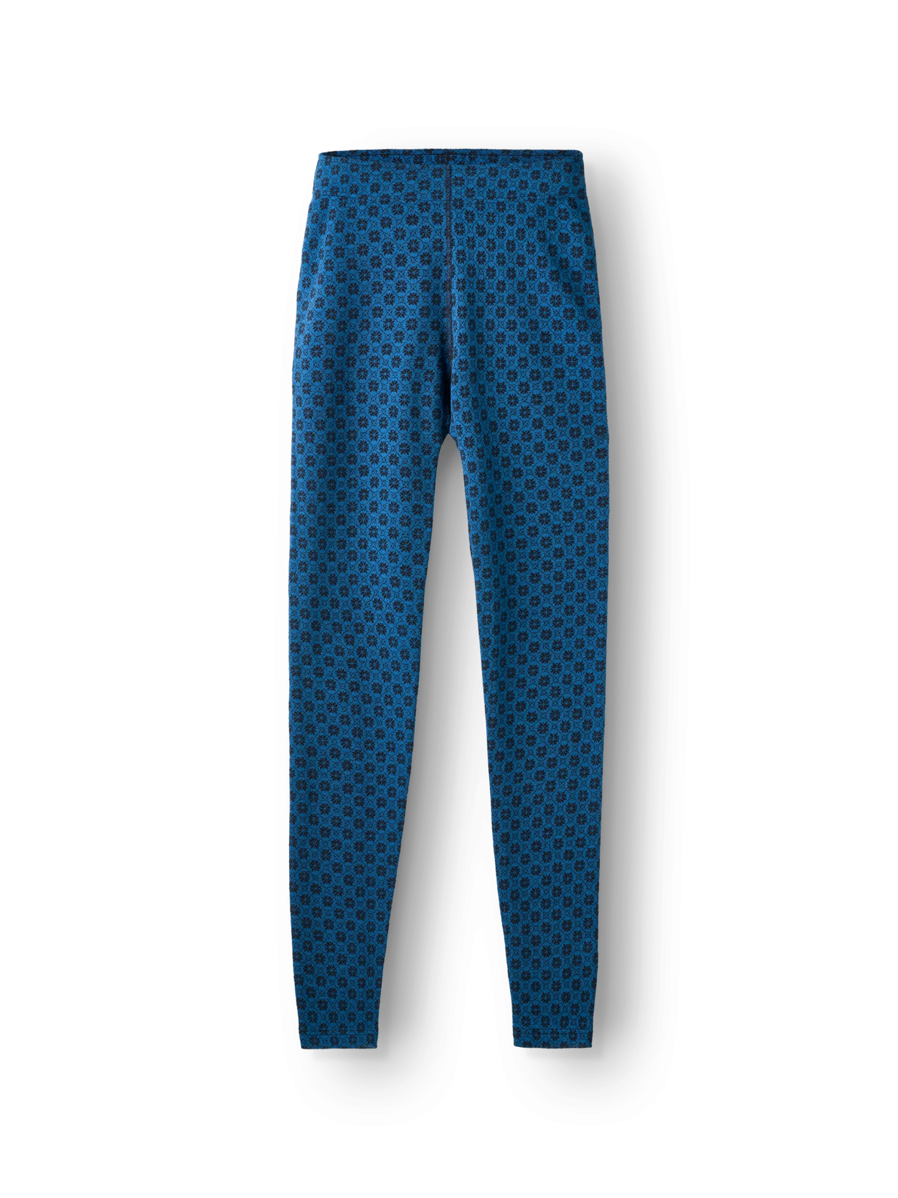 Leggings i merinould med nordisk mønster til kvinder