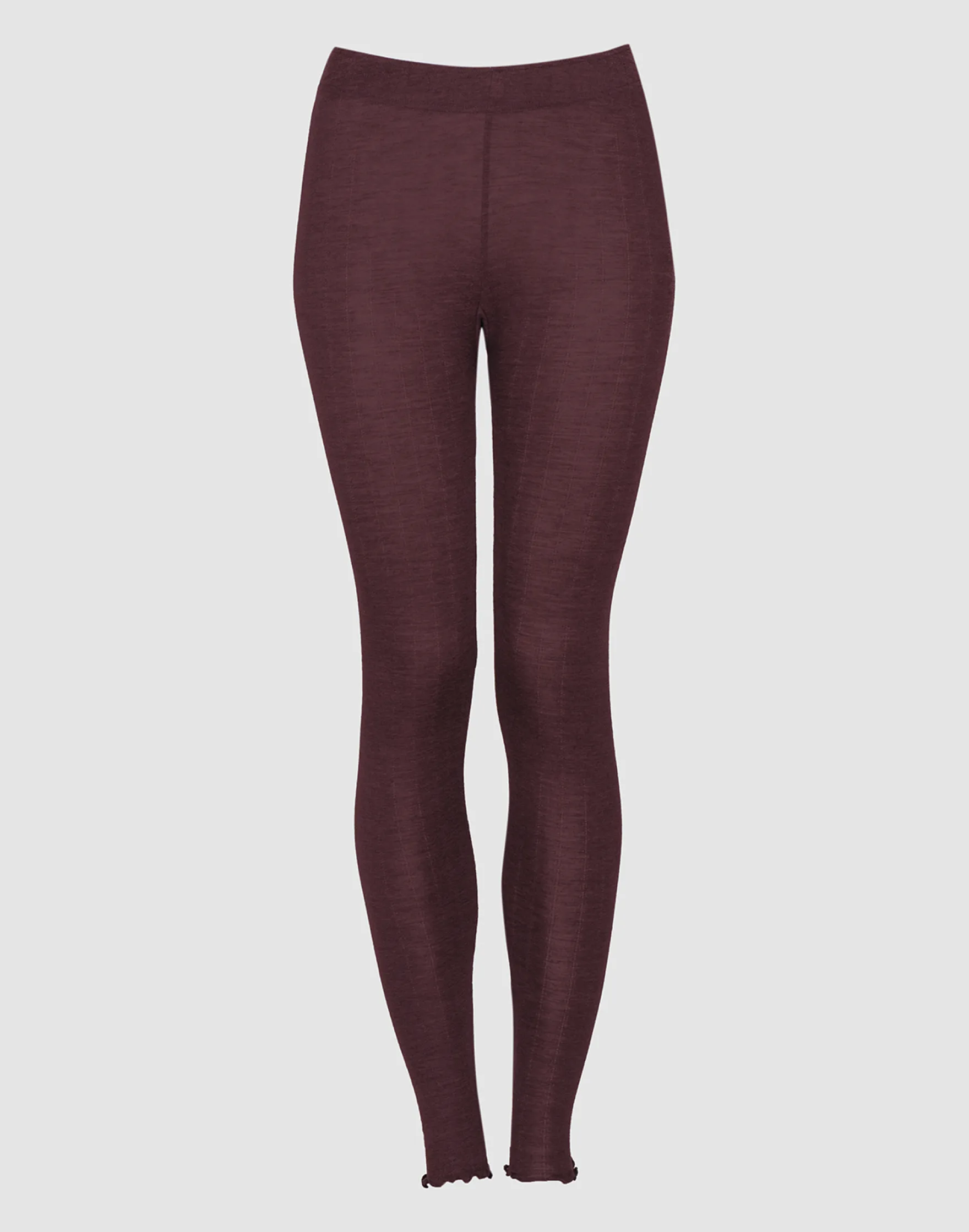Leggings med hulmønster i merinould/silke til kvinder