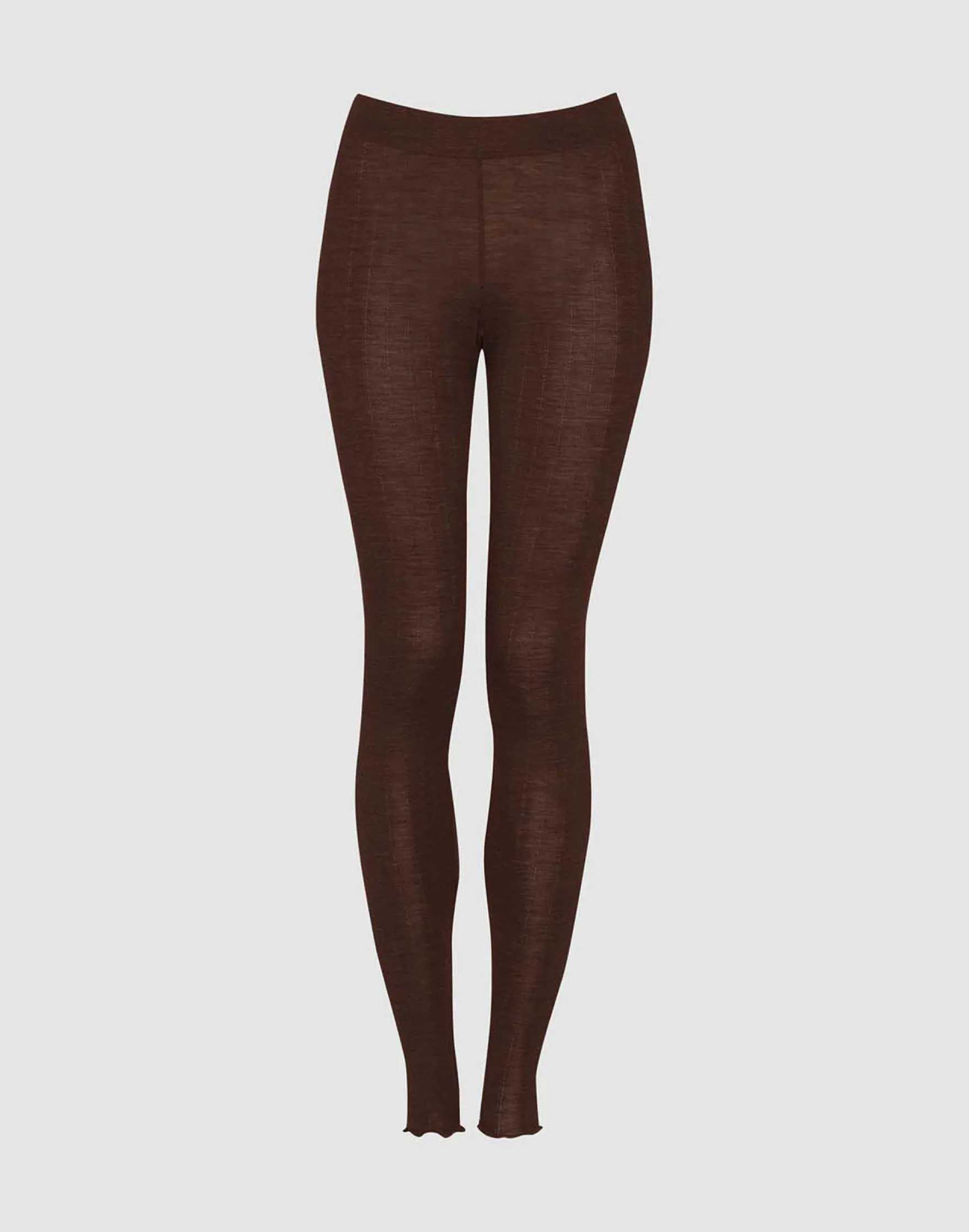 Leggings med hulmønster i merinould/silke til kvinder