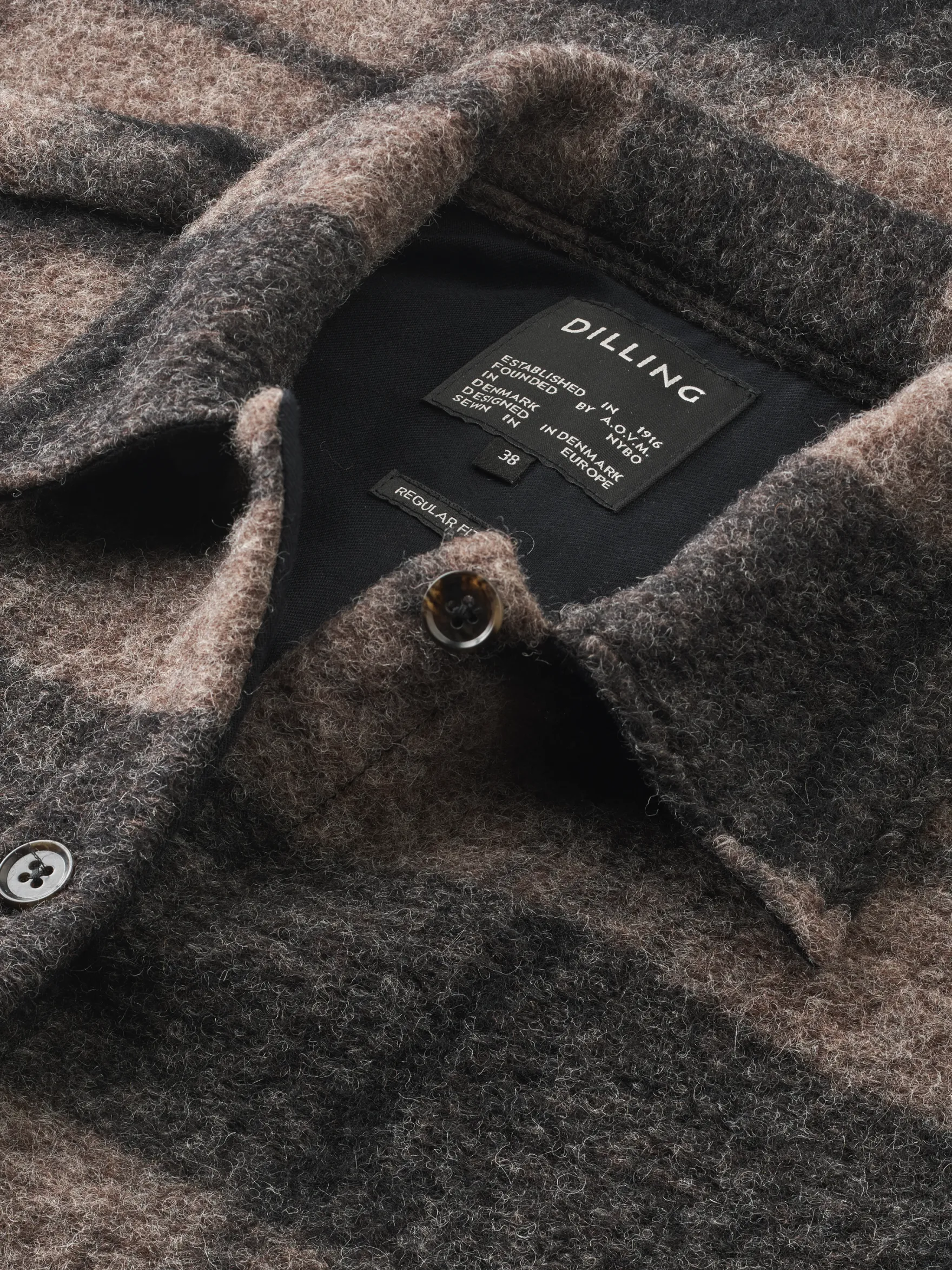 Overshirt i uld/bomuld til kvinder
