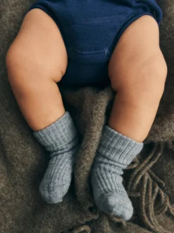 Strømper i merinould til baby (2-pak)
