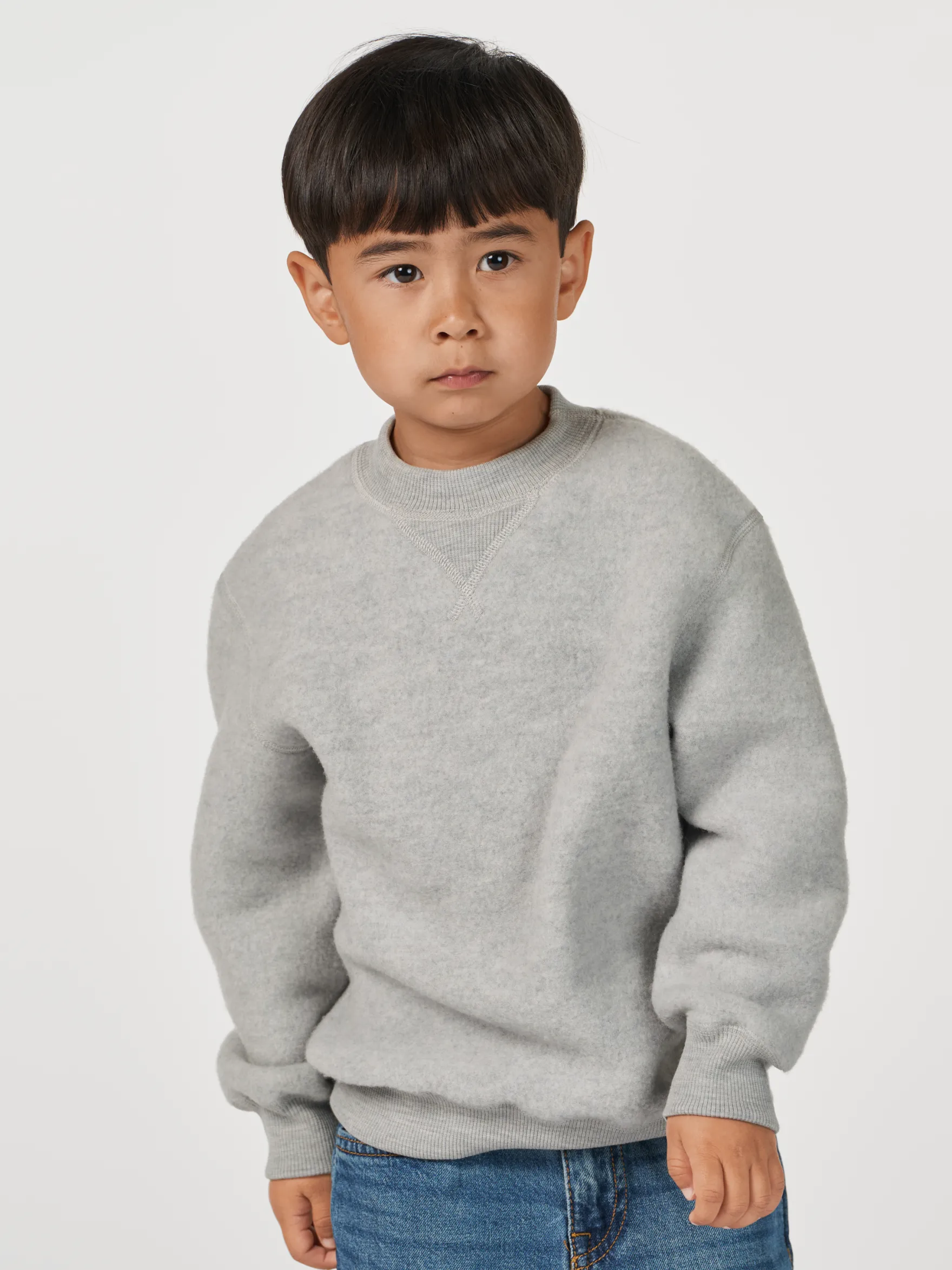 Sweatshirt i merinouldfleece til børn