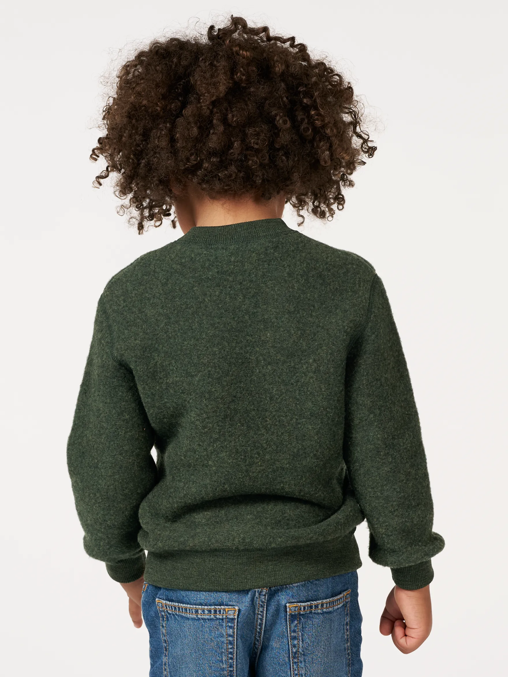 Sweatshirt i merinouldfleece til børn