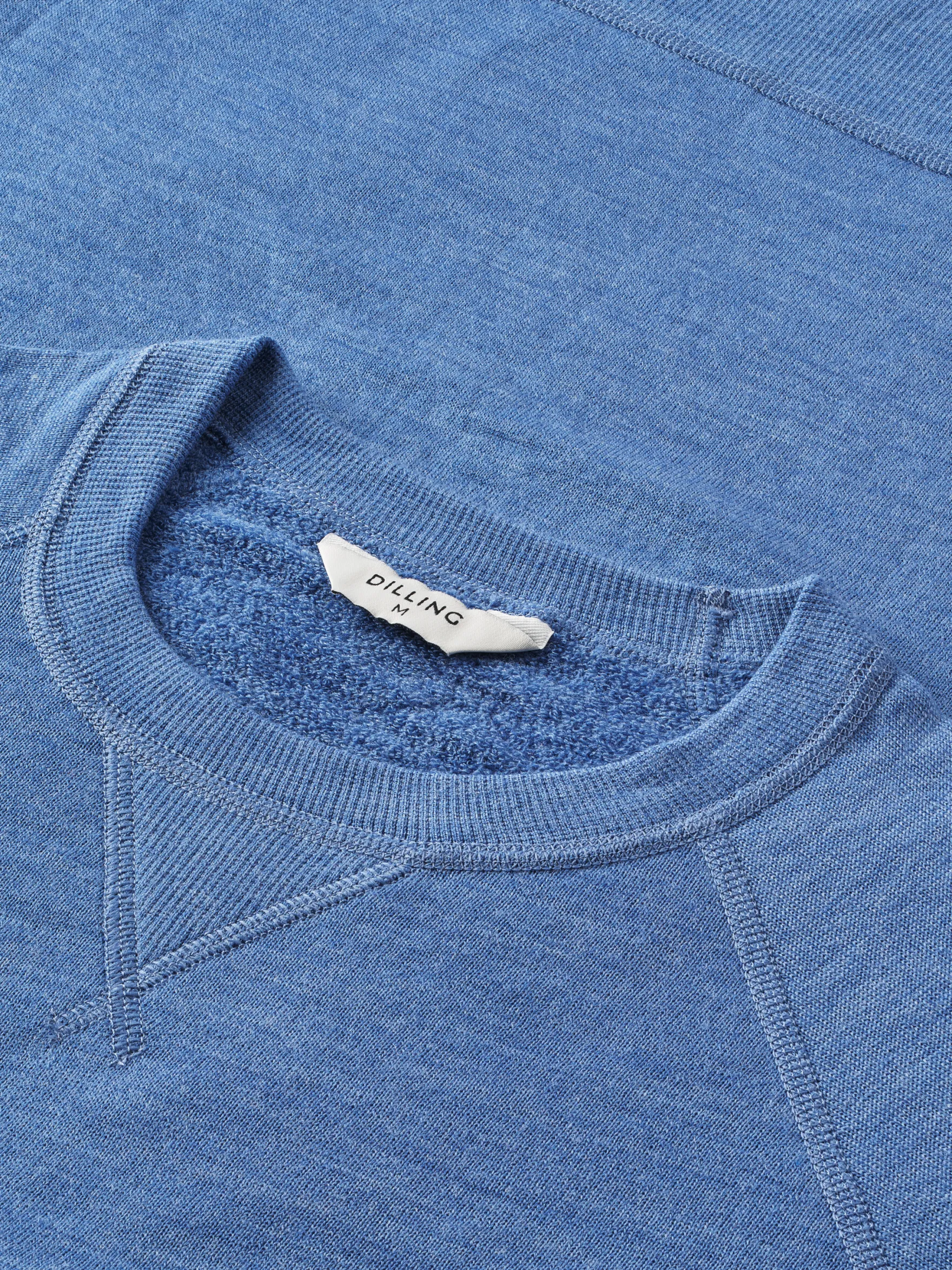 Sweatshirt i merinouldfrotté til mænd