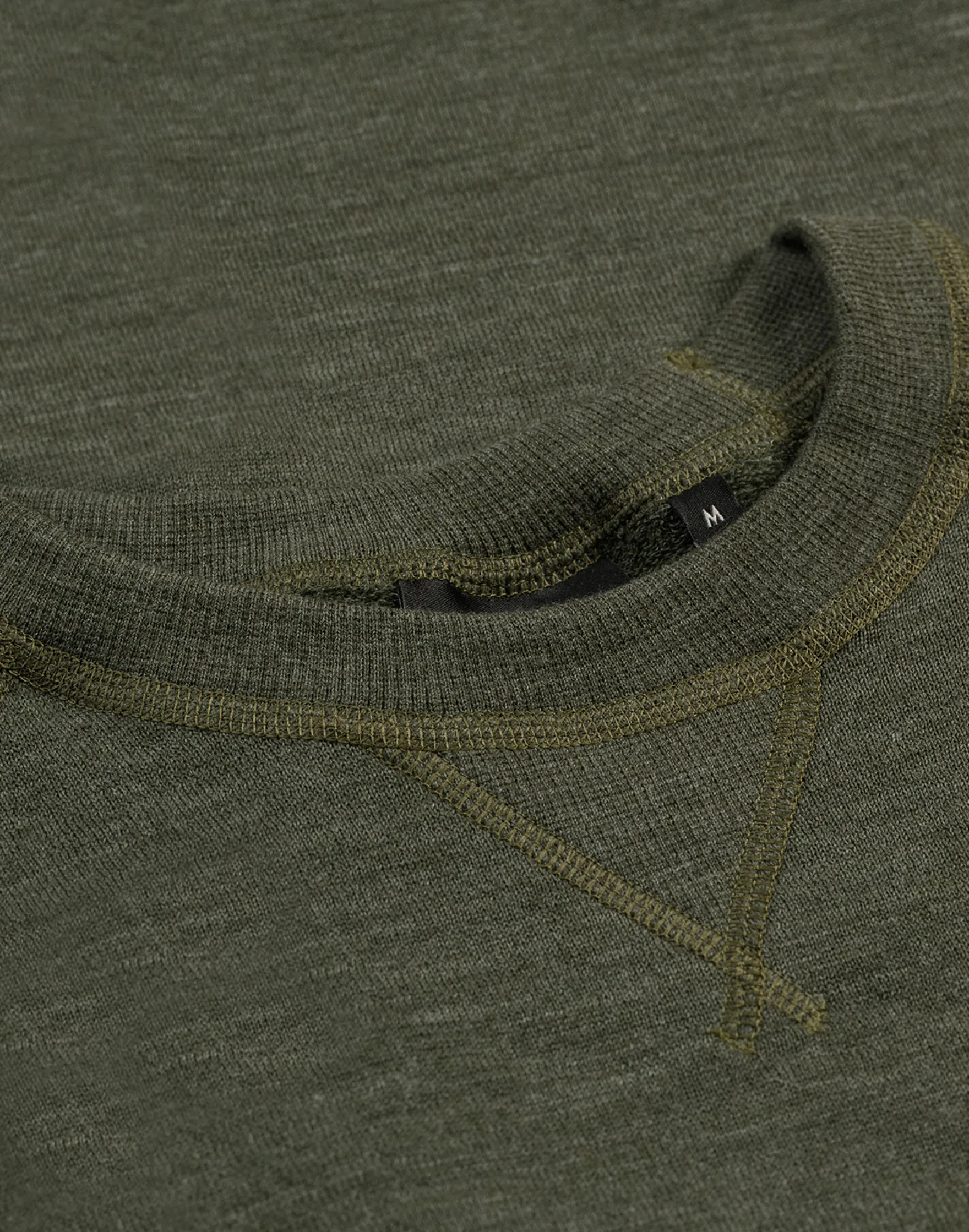 Sweatshirt i merinouldfrotté til mænd