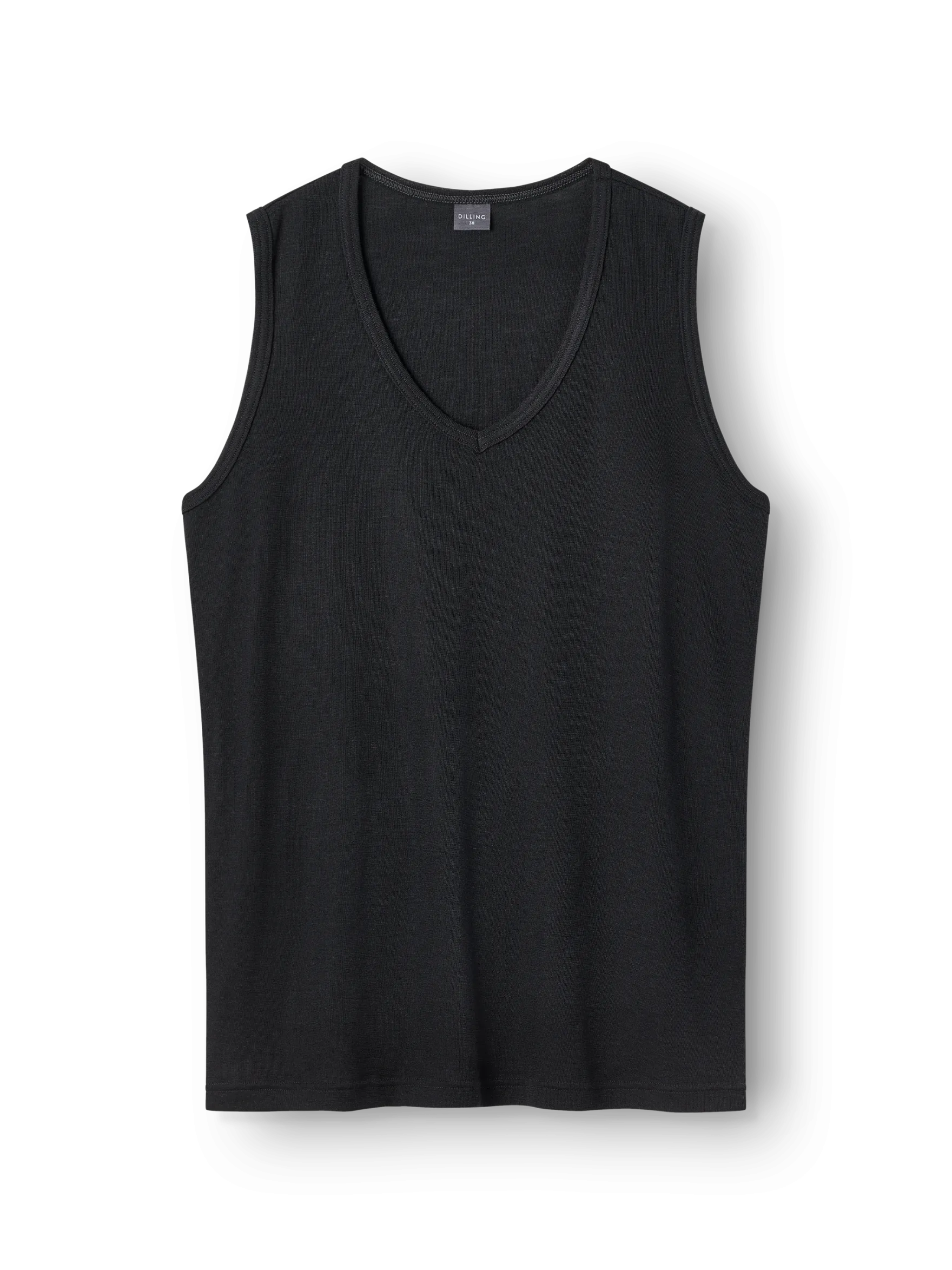 Tank top med V-hals i merinould/silke til kvinder