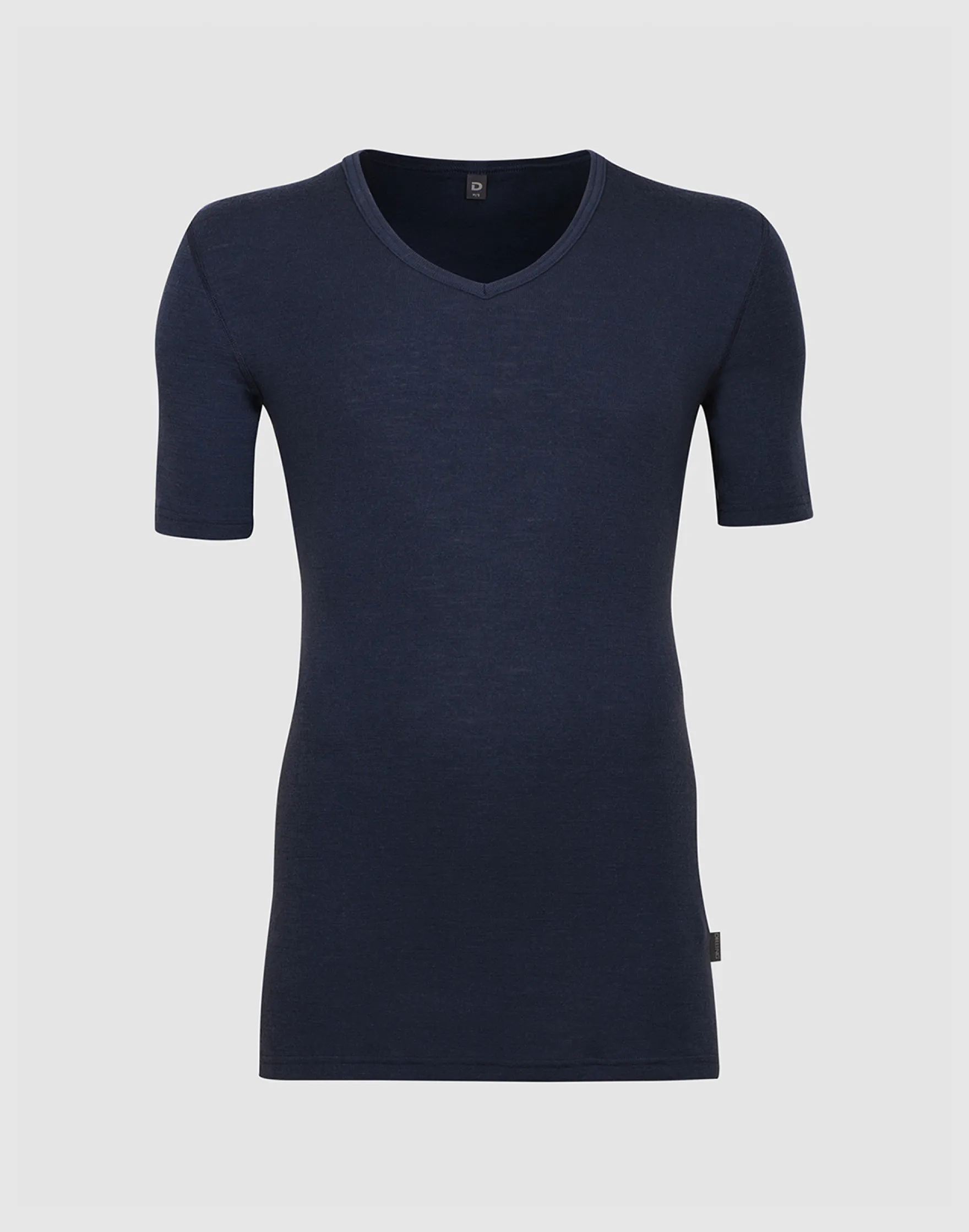 T-shirt med V-hals i merinould til mænd