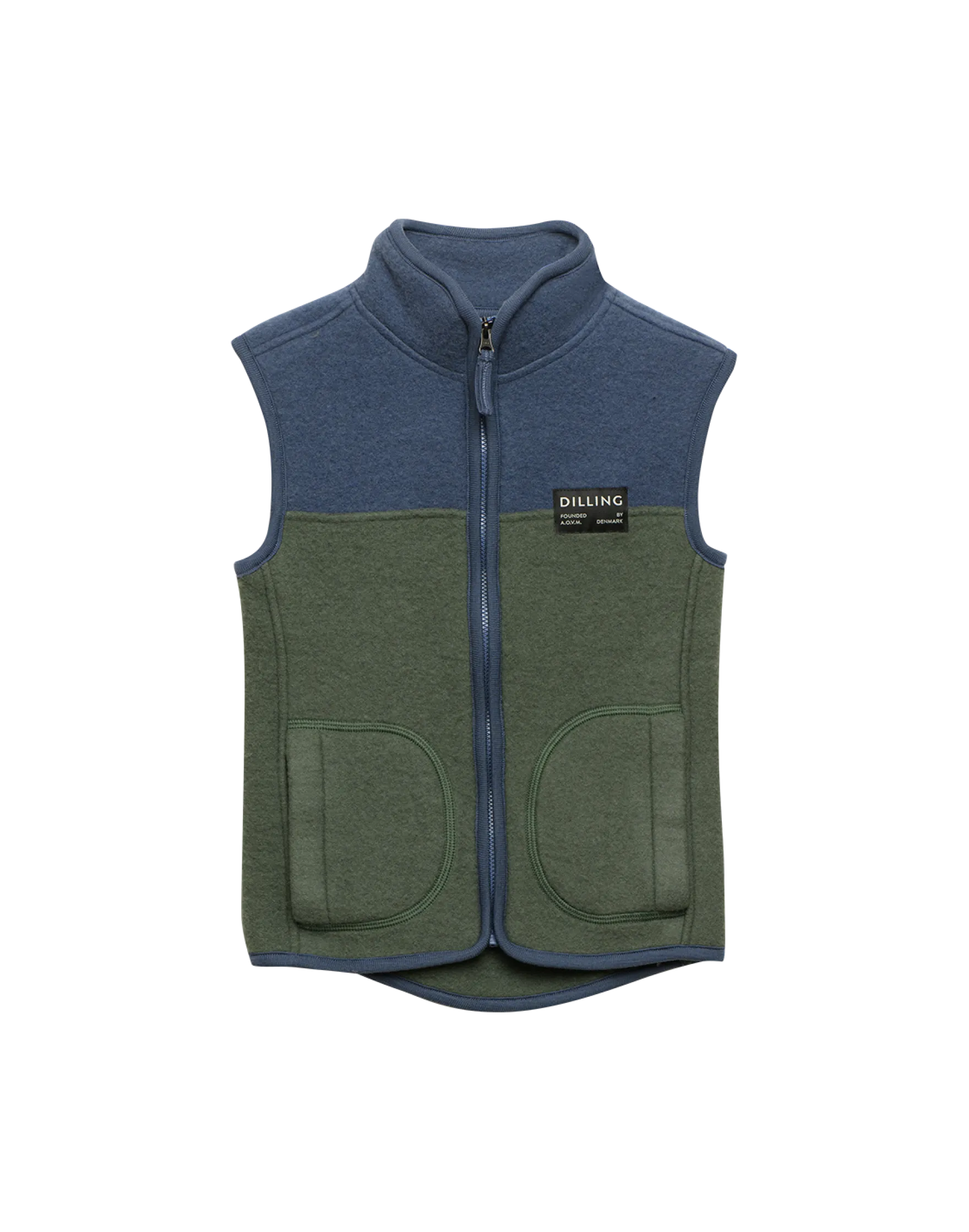 Vest i merinouldfleece til børn