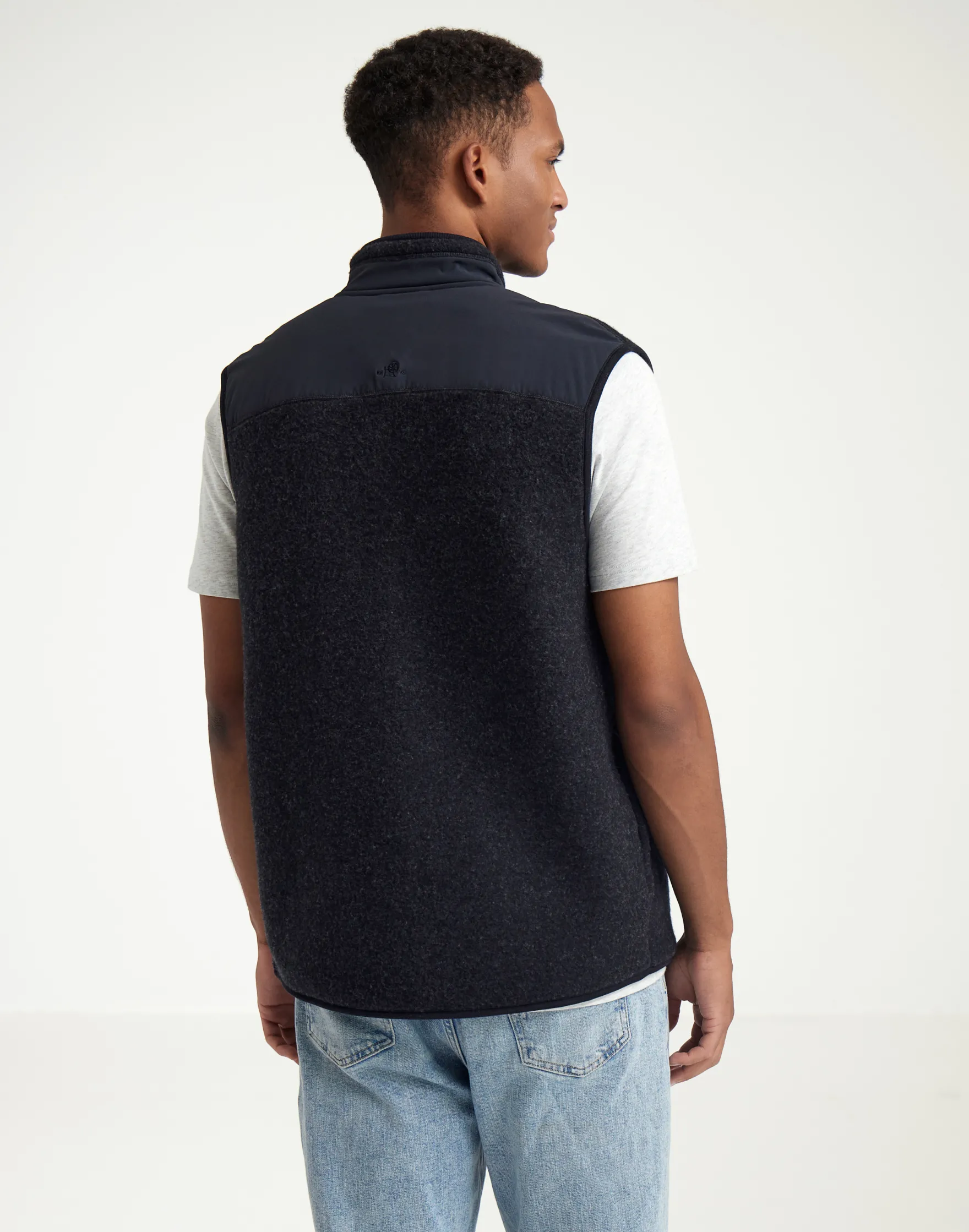 Vest i merinouldfleece til mænd