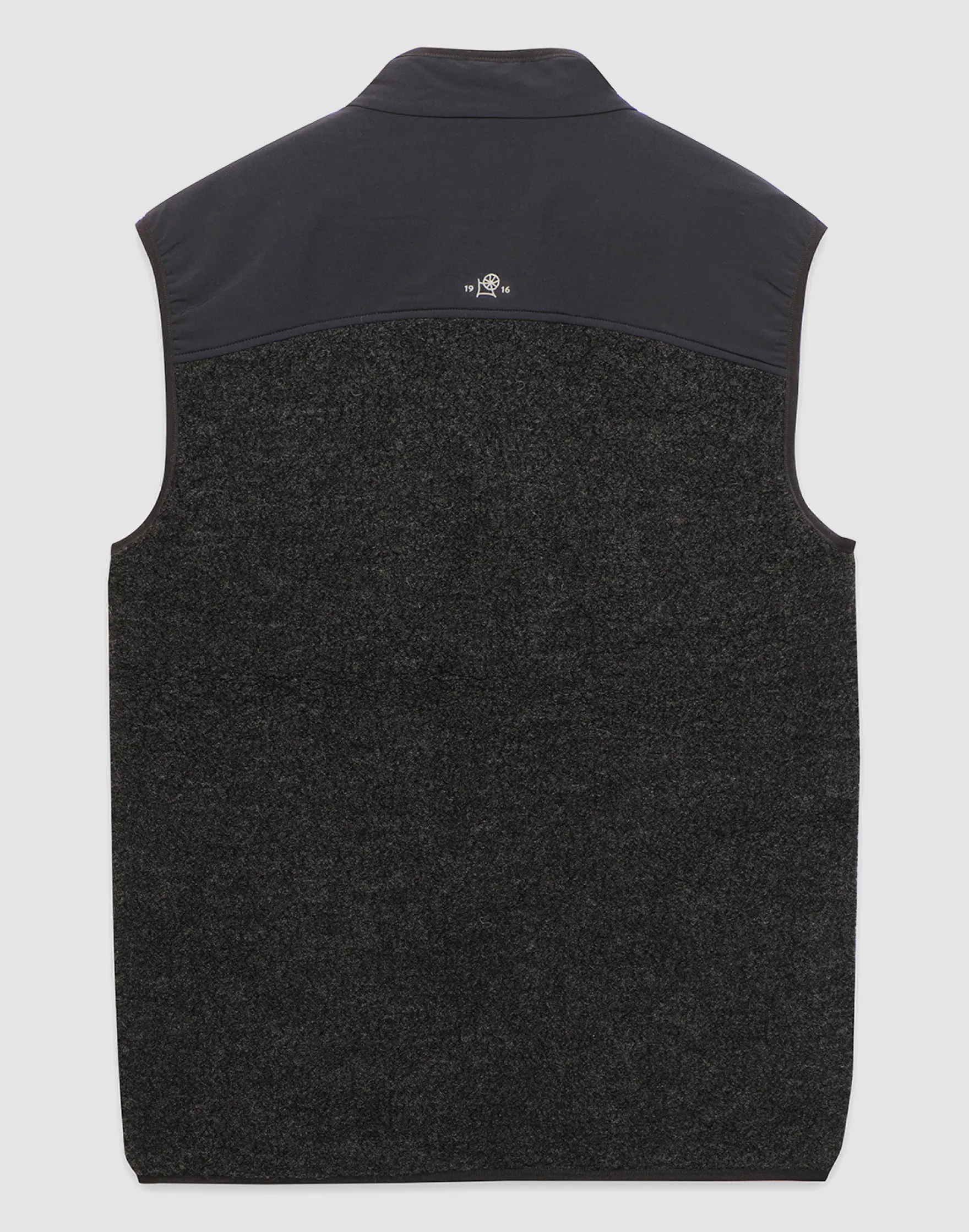 Vest i softshell/uldteddy til mænd